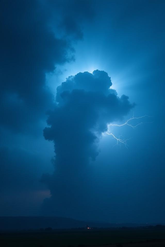 劇的な嵐の空の広大な眺め